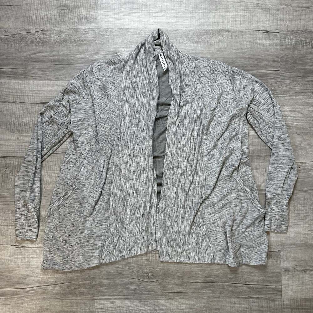 Athleta Pranayama Wrap Cardigan Women's 1X Heather Gray Soft Thumbholes